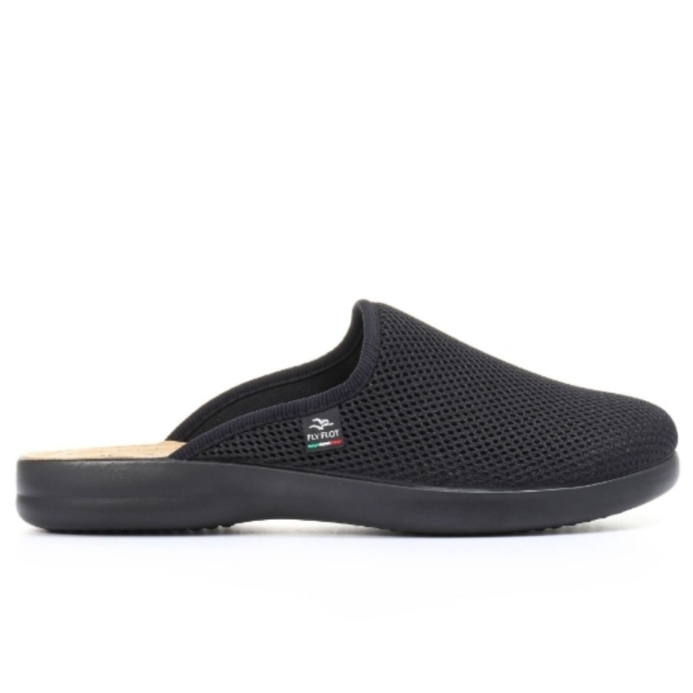 Fly Flot (Size 39/ US 8) Black Anatomic Mule Clog